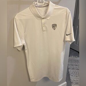Nike Golf PAC 12 men’s white collard polo shirt sleeve size medium